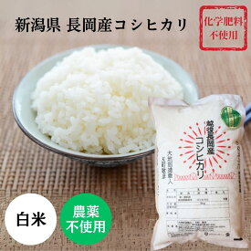 【産地直送】無農薬・化学肥料不使用 新潟 コシヒカリ 白米 選べる 2kg 5kg 10kg 大地創造職人 令和7年度新米 無農薬 無化学肥料 精白米 新潟県産こしひかり 非BL米 幻のこしひかり ギフト プレゼント 贈り物 長岡市 長岡産