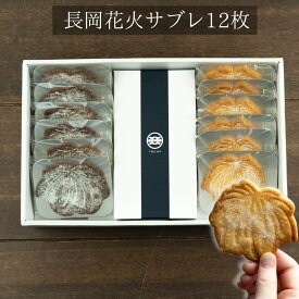 長岡花火サブレ 12枚入詰め合わせ 無添加 プレーンとチョコレート2種類 個包装 新潟グルメ 洋菓子 お菓子 ギフト スイーツ お土産 焼き菓子 プレゼント 贈り物 常温流通可能 ビジョンホールディングス