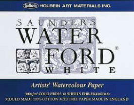 【お得な3冊まとめ】WATER FORD 水彩紙 ホワイト スケッチブック ブロック綴じ F4サイズ （ウォーターフォード/画帳/写生帳/写生帖）