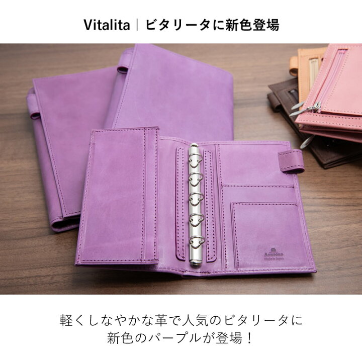 楽天市場】ASHFORD システム手帳 ビタリータ バイブル+B6 11mm ライフ 