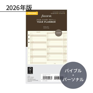 FILOFAX 2026N VXe蒠tB oCu o[`JC[vi[iRbgN[j 26-68408t@Ct@bNX