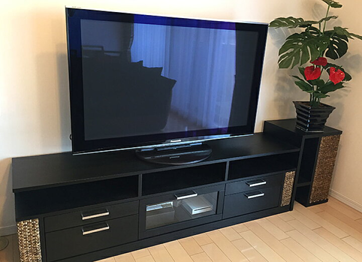 楽天市場】高品質 ウォーターヒヤシンス TV 大型 ローボード TV 