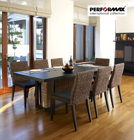 ダイニングテーブル 6人 〜 8人用 食卓 高品質 ウォーターヒヤシンス 大型 アジアン テーブル センターテーブル W200cm リゾート バリ 高級 アジアン家具 ナチュラル モダン 木製 PERFORMAX 【在庫販売品・ご予約注文】