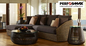 高品質 ウォーターヒヤシンス ソファ コーナー ソファー カウチソファー 3人掛け デイベッド カウチ & 2Pソファ L字 L型 アジアンソファ W226cm バリ リゾート アジアン 家具 ナチュラル モダン P