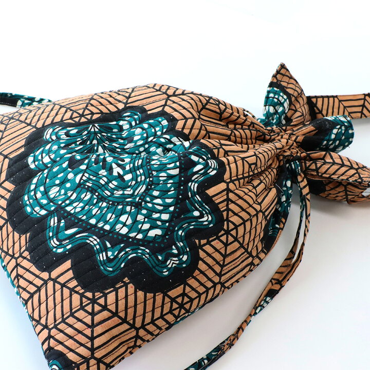 楽天市場】キルト 巾着 トートバッグ アフリカンプリント (5タイプ 