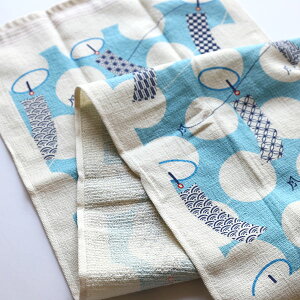 コンテックス 布ごよみ てぬぐいタオル 水玉風鈴 今治タオル 日本製 フェイスタオル 100cm 薄手 軽量 速乾 y