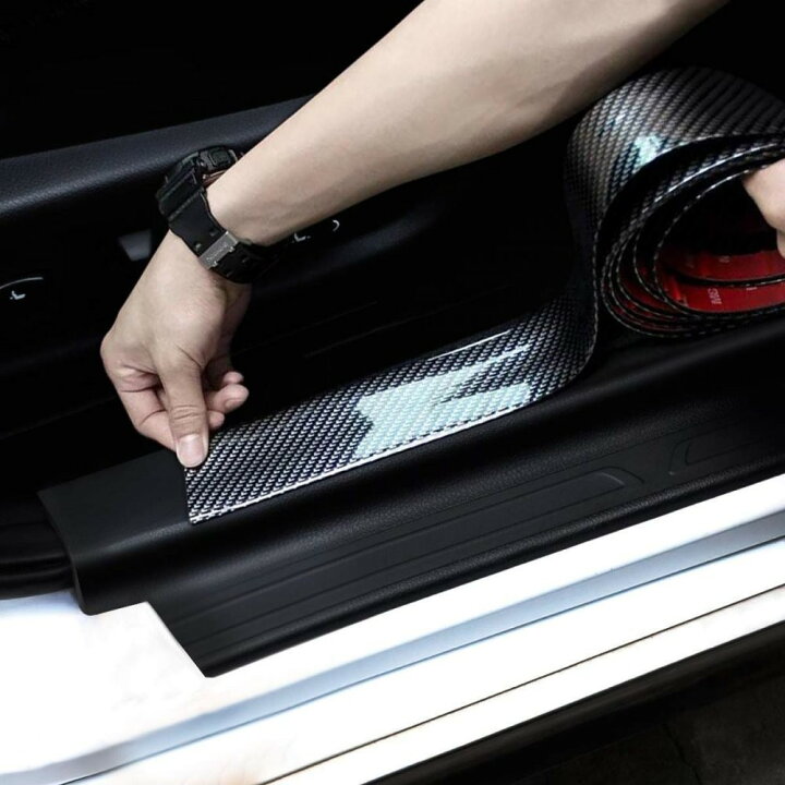 楽天市場 スカッフプレート シール 車 ドア 傷防止 カーボン サイドステップ 汎用 ステップガード フィルム 3m 5cm トヨタ 日産 マツダ 三菱 スバル スズキ ダイハツ Centrality 楽天市場店