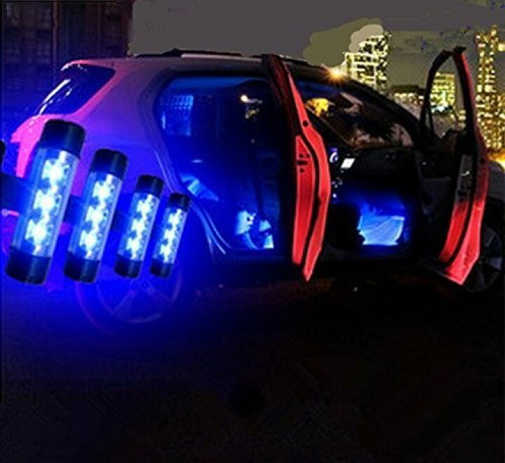 楽天市場 車内 イルミネーション Led ライト フロアライト フットライト インテリア シガーソケット ナイトロード ブルー 装飾 車 カー用品 ルームランプ 幻想 Centrality 楽天市場店