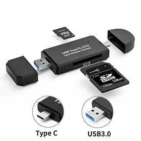 USB3.0 Type-C SDカードリーダー マルチカードリーダー 写真 動画 音楽 データ移行 Micro SD SDカード タイプC PC Macbook Samsung Android タブレット対応 カードリーダー usb3.0