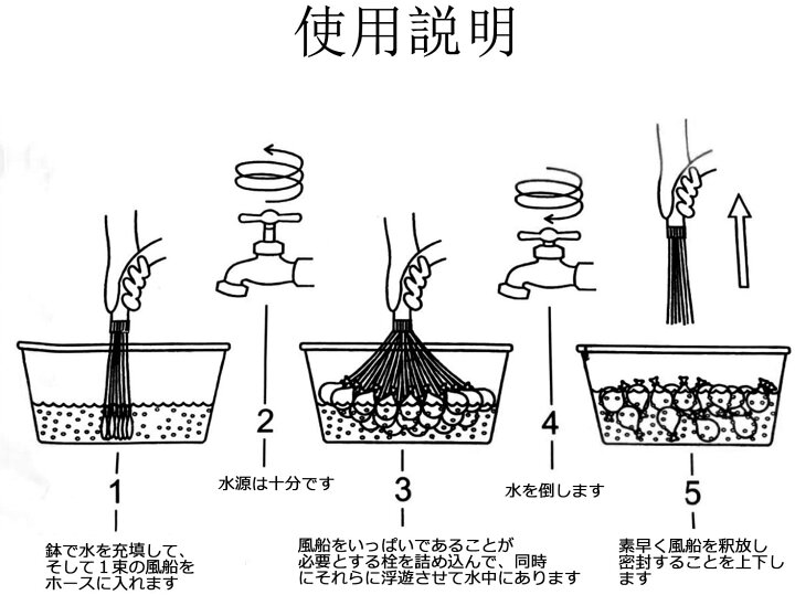 楽天市場 水風船 111個 一気に作れる 大量 束 膨らませ方 大きい ゴム 祭り マジックバルーン 水爆弾 キャンプ 遊び Centrality 楽天市場店