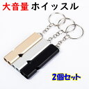 ホイッスル 2個セット 警笛 防災 サッカー 体育 キーホルダー 笛 バスケ 審判 大音量 薄型 運動会 おもちゃ 金属 キャ…