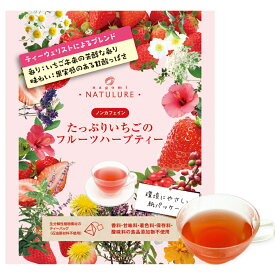 たっぷりいちごのフルーツハーブティー（生分解性ティーバッグ2.5g×3個入）フルーツティー ストロベリー いちご マタニティ 妊婦 お茶 ノンカフェイン おしゃれ ギフト ハーブティー ノンカフェイン デカフェ カフェインレス
