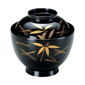 越前漆器 木質 手塗り 漆 手描き 蒔絵 玉子 吸物椀 十草 溜 リボン 笹 松 葉 内 黒 漆塗 10.3cm 10.1cm 漆器 漆 塗り 塗 越前塗 椀 お椀 器 日本製 国産 おしゃれ こだわり 伝統 贈り物 贈答品 父の日