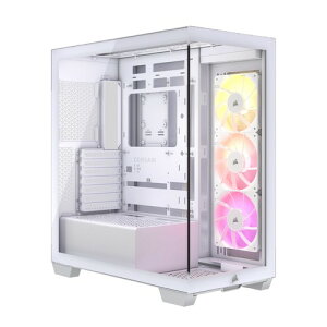 CORSAIR 3500X ARGB �����K���X �~�h���^���[ PC�P�[�X - �z���C�g - CC-9011279-WW
