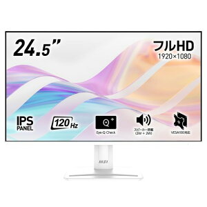 MSI �r�W�l�X���j�^�[ PRO MP251W E2 24.5�C���`/�t��HD/IPS�p�l��/120Hz/HDMI/MSI Power Link/DisplayPort/D-sub/�A���`�t���b�J�[/�u���[���C�g�J�b�g/�X�s�[�J�[����/HDR/VESA�Ή�/3�N�ۏ�