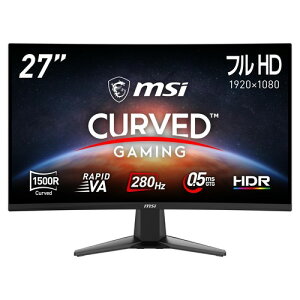 MSI �Q�[�~���O���j�^�[ MAG 276CXF 27�C���`/�p��/�t��HD/RAPID VA�p�l��/280Hz/0.5ms(GTG)/HDMI 2.0b/DP1.4a/Adaptive-Sync/AI�r�W��������/HDR�Ή�/���[�J�[3�N�ۏ�