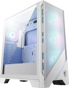 MSI MAG FORGE 320R AIRFLOW WHITE PC�P�[�X ATX �~�h���^���[ �� ARGB�t�@��4��t�� �t�����g���b�V���p�l�� ��p���\ CS8964
