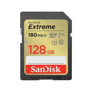 SanDisk (�T���f�B�X�N) 128GB Extreme (�G�N�X�g���[��) SDXC UHS-I �������[�J�[�h - C10/U3/V30/4K/UHD SD�J�[�h - SDSDXVA-128G-GNCIN