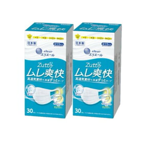 大王製紙 マスク 日本製 不織布マスク ムレにくい 高通気 飛沫対策 花粉 pm2.5 99％カットフィルター ハイパーブロックマスク ムレ爽快 30枚 2個セット (ふつう) ホワイト