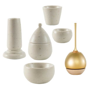 【最強配送】仏具 セット 仏具セット モダン仏具セット なごみオリジナル 仏具おりんセット 陶器モダン + チェリンウッド セット モダン仏具 小型仏壇 天然木 モダン仏壇 小物