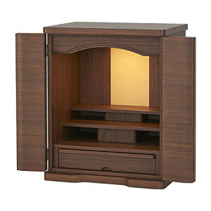 【マラソン限定|10%クーポン配布中】ミニ仏壇 仏壇 おしゃれ モダン仏壇 18号 リュカ ウォールナット クリ モダン 大きな位牌 が入る ミニ仏壇 オリジナル 国産仏壇 国産 日本製 リビング仏