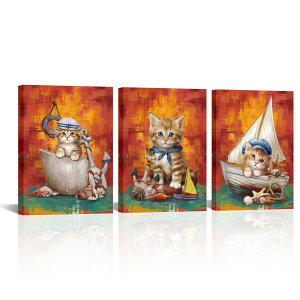【3枚セット】ポスターフレーム アートフレーム キャンバス ポスター 30×40cm インテリア 絵 絵画 インテリア 北欧 壁掛け 絵 フレーム 額縁 ポスター 壁掛け 壁飾り おしゃれ アートパネル 猫