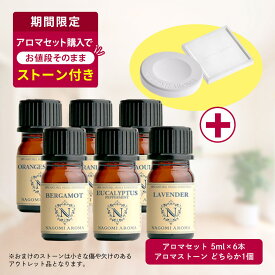 【今だけストーンおまけ付き】アロマ エッセンシャルオイル 選べる 精油 各5ml×6本 セット 【送料無料】 アロマオイル ラベンダー オレンジ ユーカリ グレープフルーツ ハッカ AEAJ認定 天然 ティートゥリー アロマストーン アロマディフューザー s1 s3
