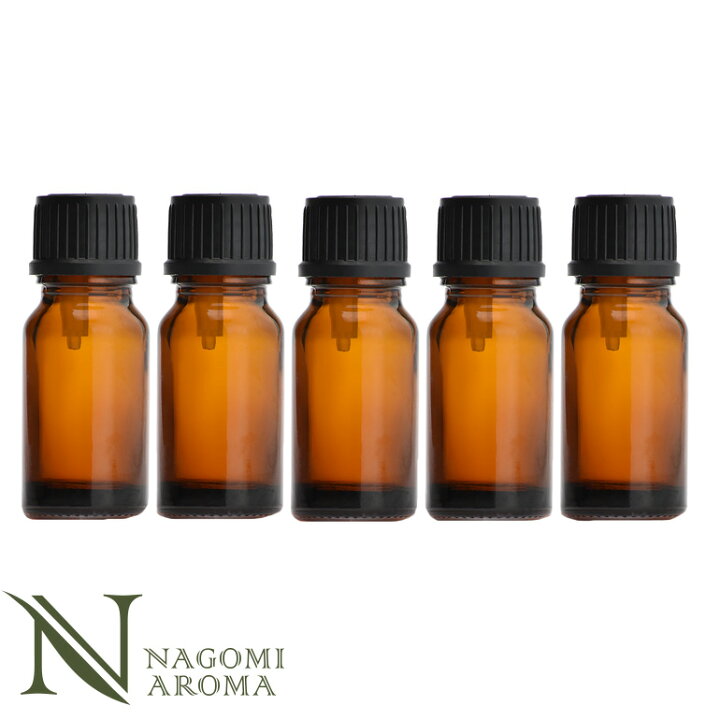 楽天市場 遮光ビン 10ml アンバー 5本セット 黒キャップ ヴァーティカルドロッパー 遮光瓶 ガラス瓶 薬瓶 調合 保存 アロマオイル エッセンシャルオイル 精油 キャリアオイル 香水 手作り コスメ ハンドメイド 蓋付 茶色 アロマ ルイボスnaturalshopなごみ