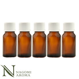 遮光ビン 10ml（アンバー） 5本セット 白キャップ＆ヴァーティカルドロッパー 【 遮光瓶 アロマ ドロッパー付 ガラス瓶 容器 薬瓶 調合 保存 アロマオイル エッセンシャルオイル 精油 キャリアオイル フレグランスオイル 香水】