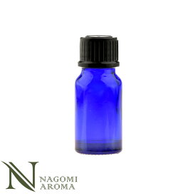 遮光ビン 10ml（ブルー） 黒キャップ＆ヴァーティカルドロッパー 【 遮光瓶 ガラス瓶 薬瓶 調合　保存 アロマオイル エッセンシャルオイル 精油 キャリアオイル フレグランスオイル 香水 手作り 】