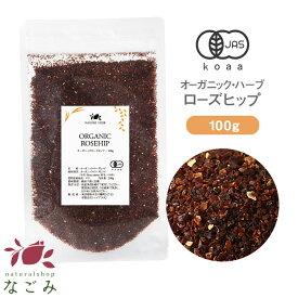 オーガニック・ローズヒップ 100g 【送料無料】【 有機JAS ハーブティー ハーブ ドライハーブ リーフ 茶葉 ローズヒップティー 無農薬 お茶 大容量サイズ 健康飲料 健康茶 美容飲料 美容茶 ノンカフェイン 】