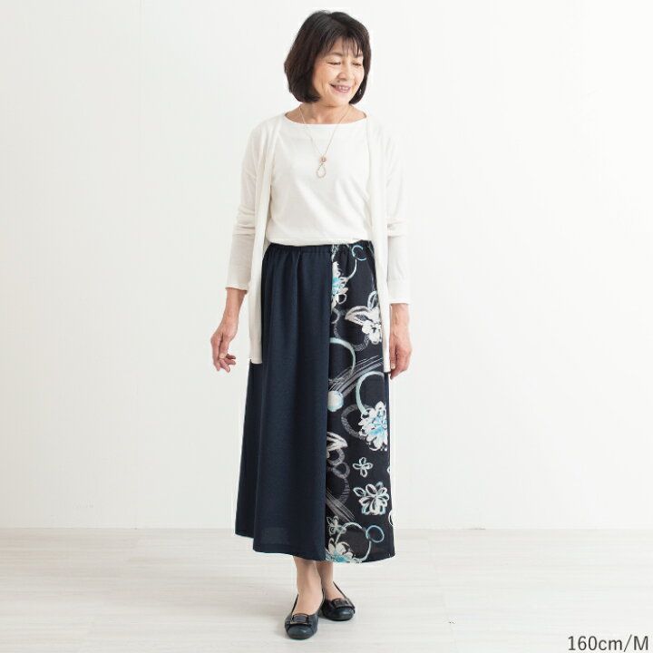 楽天市場】【日本製】 和柄ちりめん 切替スカート 母の日 レディース 