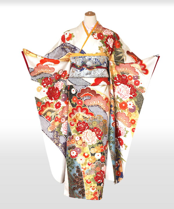 楽天市場 結婚式 振袖 桂由美 振袖 レンタルフルセット 2月 12月 金彩刺繍薔薇古典絞り柄松伝統振袖フルセットオレンジ色 白色青色振袖 結婚式 結納 卒業式 貸衣装 振り袖 レンタル振袖 お茶会 2次会 チャペル結婚式 和装 結婚式 Yumi Katsura カツラユミ レンタル