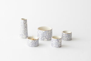 仏具セット ゆいか 藤色 選べる香炉 陶器 5点 おしゃれ 小型 ミニ モダン 具足セット 香炉 花立 火立 仏器 湯呑 セット 供養 国産 仏壇 仏具