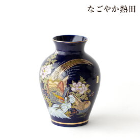 仏間 花瓶 壺型 金鶏 8号 陶器 豪華 24センチ 個性的 花器 客間 仏事 法事 お供え 国産 仏壇 仏具