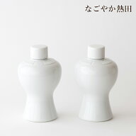 瓶子 一対 選べる5サイズ 陶器 上品 伝統的 徳利 御神酒 白磁 神饌 お供え セトモノ 国産 神棚 神具