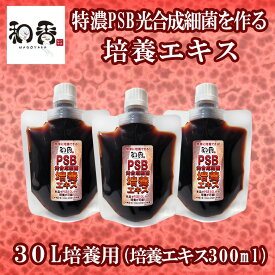 和香 PSB 光合成細菌 培養エキス 30L培養用 （培養エキス300ml）特濃PSB光合成細菌を作る培養エキス 動画説明書付 バクテリア 専用培養エキス と詳しい説明書付き psb 光合成細菌 めだか らんちゅう 金魚 熱帯魚 免疫力強化 増やす 増やせる 培養