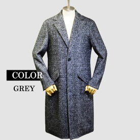 エナヴァンス EN AVANCE コート メンズ 秋冬 おしゃれ カジュアル キレカジ ビジネス チェxスターコート カセンティーノ マーブル柄 グレー サイズ46,48,50