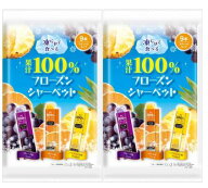 リボン 果汁100%フローズンシャーベット 3種の味9本入×2袋