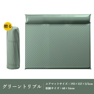 インフレーターマット 自動膨張式 エアマットレス シングルサイズ キャンプ・車中泊・アウトドア用 災害時備蓄 ミニマリストデザイン 軽量・持ち運び容易 快適な睡眠サポート 高密度素材