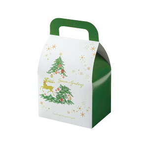 【ロゴ入れ無料】100個 サイズ/縦18cm×横10.5cm×幅7.5cm プチギフト 小箱 取手付き小箱 キャリーボックス クリスマス 焼き菓子 行事 お菓子 オリジナル カフェ プレゼント ツ