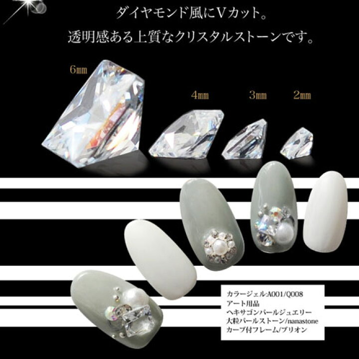 楽天市場】高品質クリスタルガラスラインストーン『nAnASTOnE』Vカット 