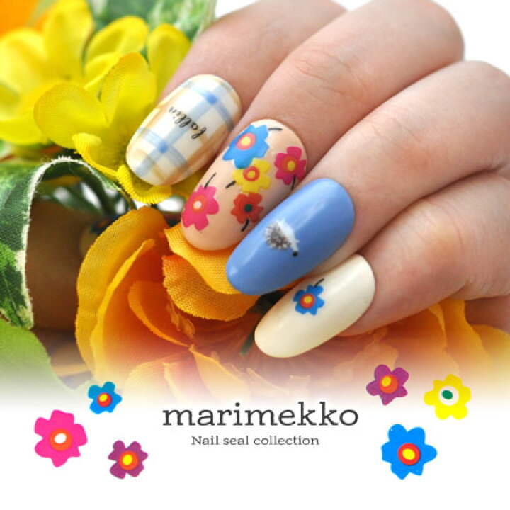 楽天市場 ネイル工房 全品半額sale マリメッコ風ネイルシール フラワー カラフル 手描き お花 強力粘着 春 ネイルシール ネイル シール ネイル用品 デコ ネイルアート ジェルネイルシール セルフネイル ジェルネイル ネイルパーツ ピンク イエロー ネイル工房