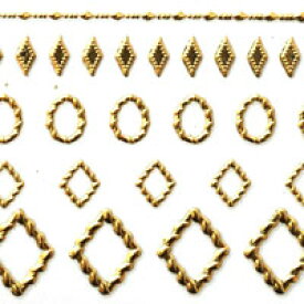 ネイルシール 3D フレーム ひし形 楕円 円 丸 ラウンド オーバル 四角 ゴールド ライン | ジェルネイル ネイル ネイル用品 ジェル シール デコ用品 貼るだけ ジェルネイルシール ネイル工房 ネイルアート ジェルネイルアート ネイルグッズ フラワーネイル セルフジェルネイル