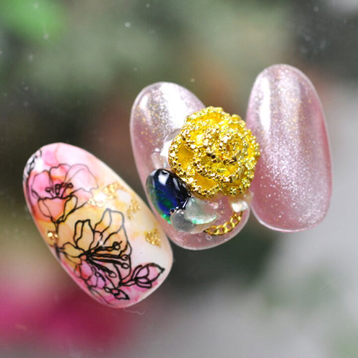 楽天市場】ネイルパーツ 3個 メタルパーツ 立体 フラワー 薔薇 
