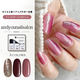 【andyounailsalon×ネイル工房】 アンバサダーコラボ企画 3本セット ジェルネイル カラージェル | カラー ポリッシュ ネイルジェル アートジェル ジェルネイル用品 爪 カラージェルネイル ジェルネイルアート にわちゃん コラボジェル