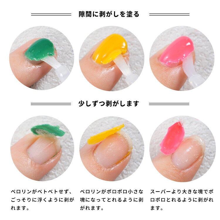 【全品半額coupon事前配布中】ピールオフ ベースジェル “ペロリン” ベースに塗ってジェルネイルをするだけで剥がせる! オフ | ジェルネイル ベース はがせる クリアジェル ネイル ベースジェル ジェル クリア ネイルジェル ぺろりん 剥がし 推し活 ネイル工房 - メイン画像 12