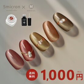秋冬カラー先行販売【5micron祭り】【おひとり様1セット限定】【送料無料1000円】【5micron1色×Mジェルのセット】まるでセラミック 超微粒 5ミクロン マグネットネイル 「5micron muted」 カラージェル ジェルネイル ジェルネイル ネイル工房