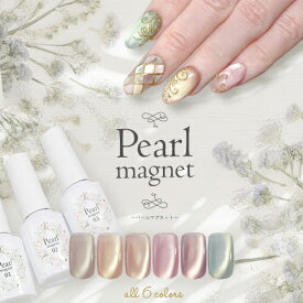【全品半額coupon事前配布中】 マグネットネイル 「Pearl Magnet」 ふわっと輝く パール と マグネット やさしいネイル カラージェル ジェルネイル ネイル ネイルジェル カラージェルネイル ネイル工房 にわちゃん