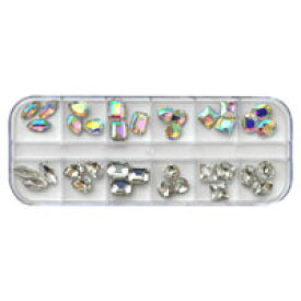 ビジューセット クリスタル ABクリスタル | ネイル用品 ラインストーン ネイル パーツ ビジュー ネイルパーツ ストーン ジェルネイル用品 ネイルアート 材料 ジェルネイルアート セット ジェル ジェルネイル ネイルジュエリー セルフネイル デコパーツ